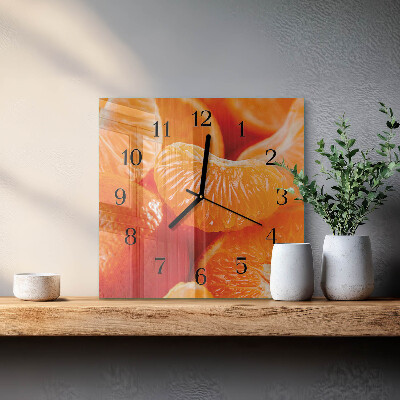 Wanduhr mit motiv quadratisch Mandarinen