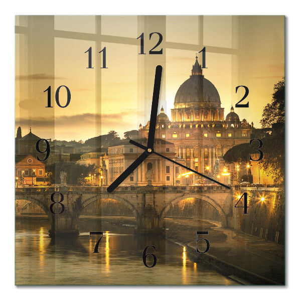 Quadratische wanduhr modern Basilika