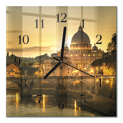 Quadratische wanduhr modern Basilika