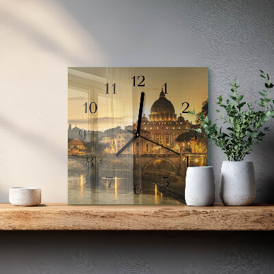 Quadratische wanduhr modern Basilika