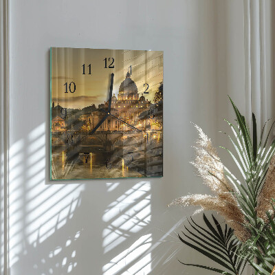 Quadratische wanduhr modern Basilika