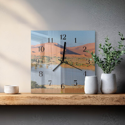Quadratische wanduhr modern Wüste