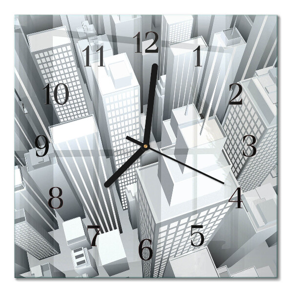 Quadratische wanduhr Gebäude
