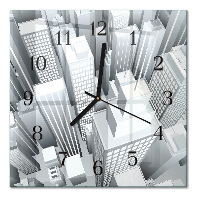 Quadratische wanduhr Gebäude