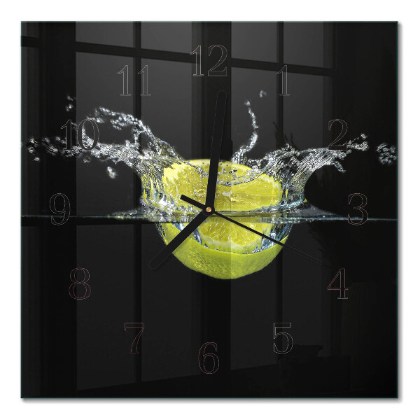 Quadratische wanduhr modern Zitrusfrüchte