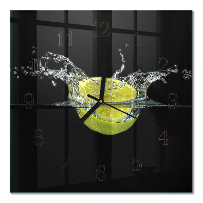 Quadratische wanduhr modern Zitrusfrüchte