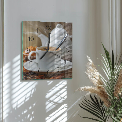 Quadratische wanduhr modern Becher