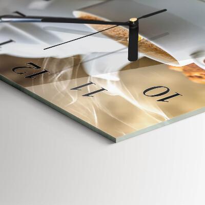 Quadratische wanduhr modern Becher