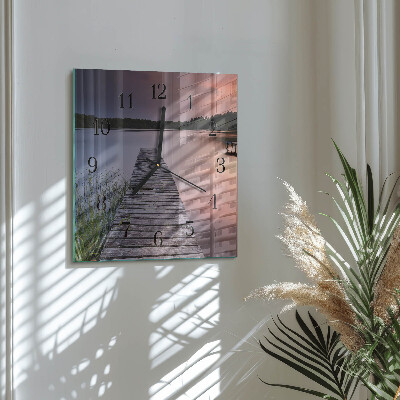 Quadratische wanduhr Brücke