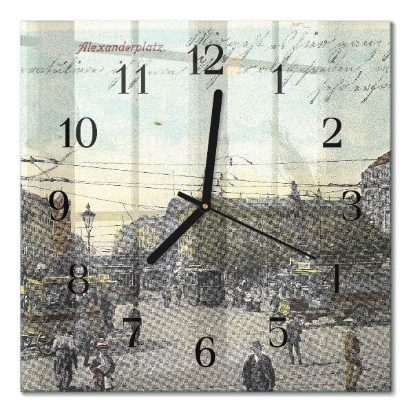Glasuhr quadratisch Postkarte
