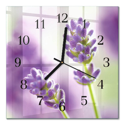 Moderne wanduhr quadratisch Lavendel