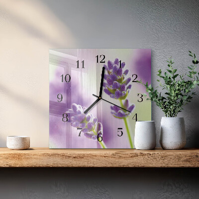 Moderne wanduhr quadratisch Lavendel