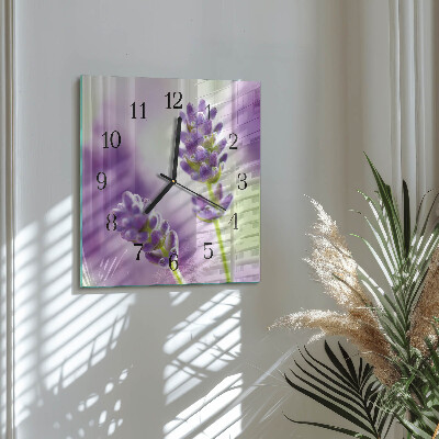 Moderne wanduhr quadratisch Lavendel