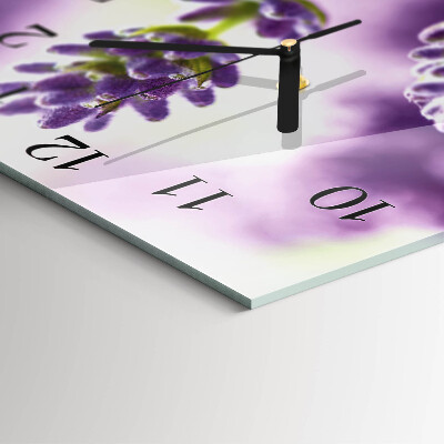 Moderne wanduhr quadratisch Lavendel