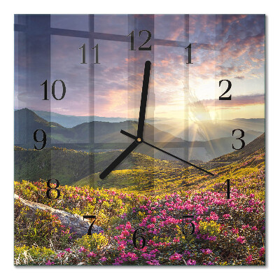 Quadratische wanduhr modern Landschaft