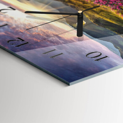 Quadratische wanduhr modern Landschaft