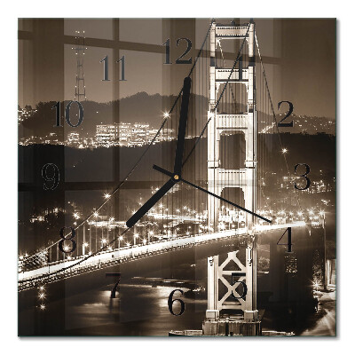 Quadratische wanduhr modern Brücke