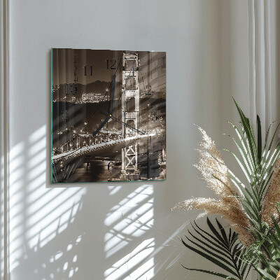 Quadratische wanduhr modern Brücke