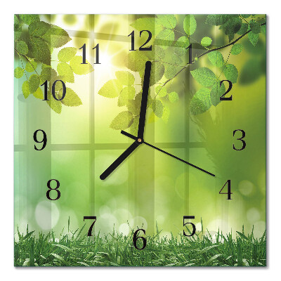 Wanduhr mit motiv quadratisch Frühling