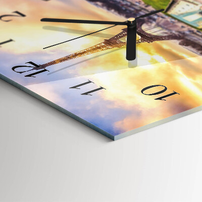 Quadratische wanduhr Eiffelturm