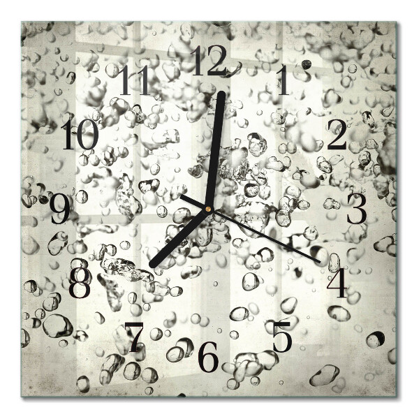 Quadratische wanduhr modern Tropfen