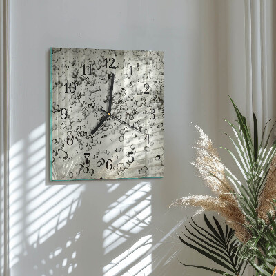 Quadratische wanduhr modern Tropfen