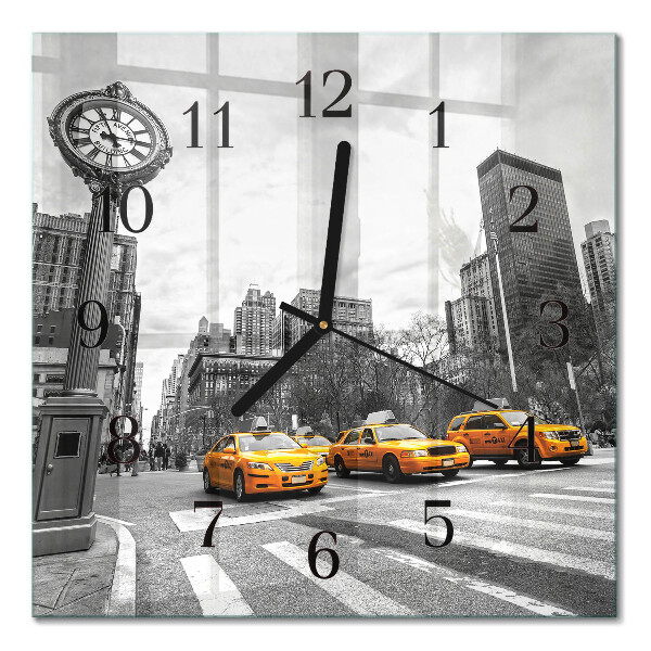 Glasuhr quadratisch Taxi