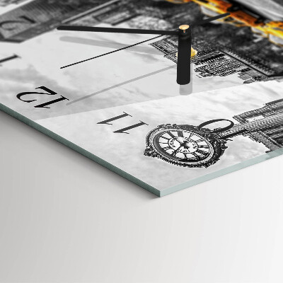 Glasuhr quadratisch Taxi