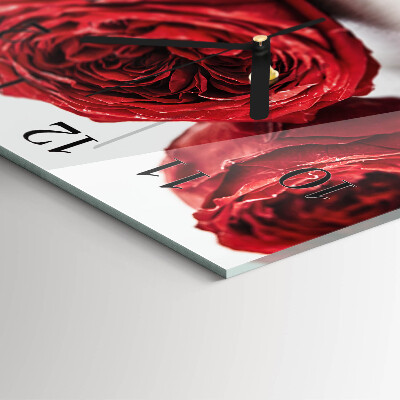 Wanduhr mit motiv quadratisch Blumen