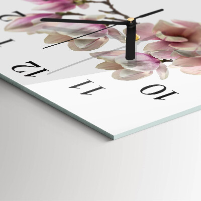 Quadratische wanduhr Magnolie