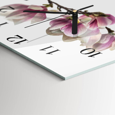 Moderne wanduhr quadratisch Magnolie