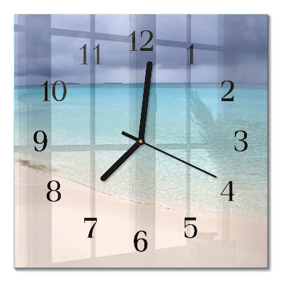 Wanduhr mit motiv quadratisch Strand