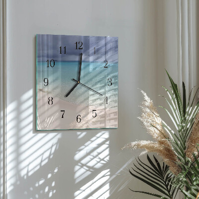 Wanduhr mit motiv quadratisch Strand