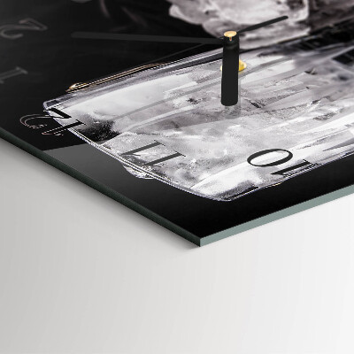 Quadratische wanduhr Eis