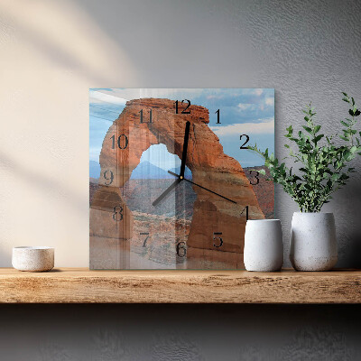 Glasuhr quadratisch Grand Canyon