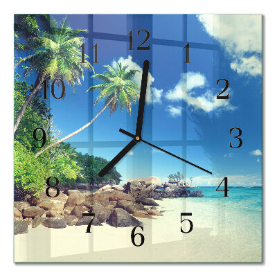 Wanduhr mit motiv quadratisch Palm Beach