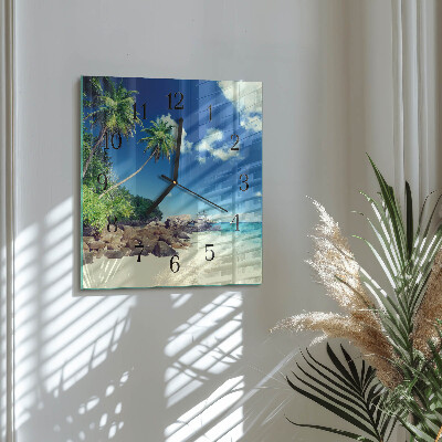 Wanduhr mit motiv quadratisch Palm Beach