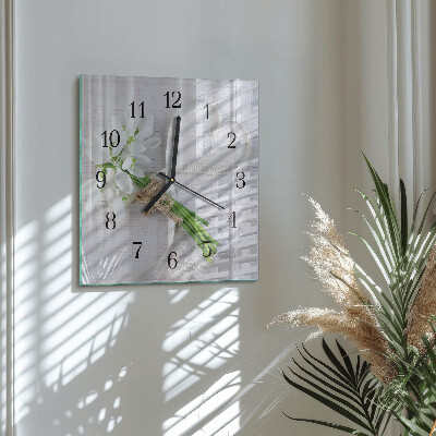 Wanduhr mit motiv quadratisch Ein Blumenstrauß
