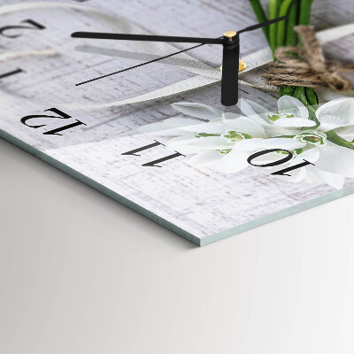 Wanduhr mit motiv quadratisch Ein Blumenstrauß