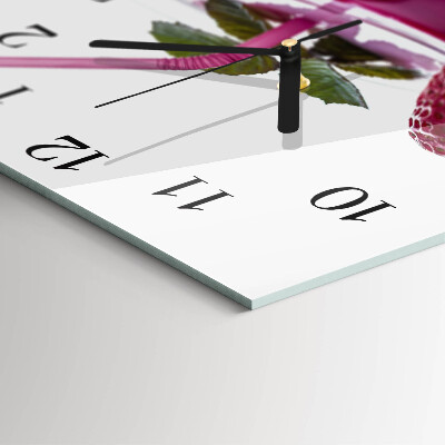 Quadratische wanduhr Cocktail