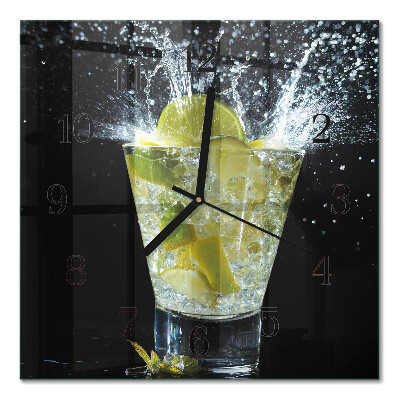 Glasuhr quadratisch Cocktail