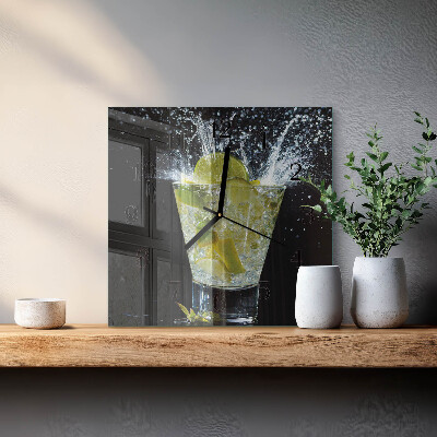 Glasuhr quadratisch Cocktail