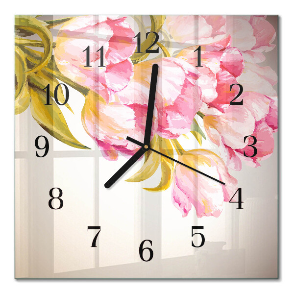 Moderne wanduhr quadratisch Aquarelle