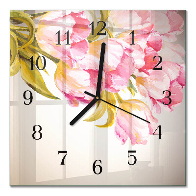 Moderne wanduhr quadratisch Aquarelle