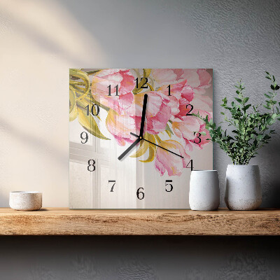 Moderne wanduhr quadratisch Aquarelle