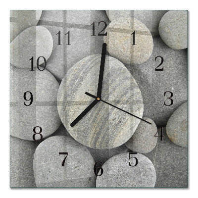 Moderne wanduhr quadratisch Steine