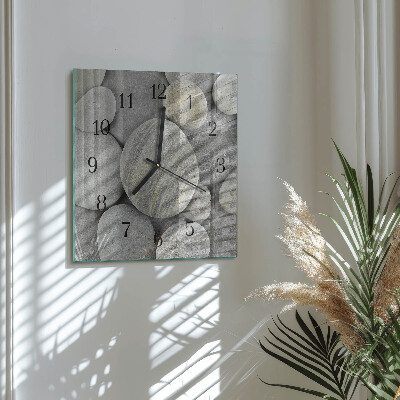 Moderne wanduhr quadratisch Steine