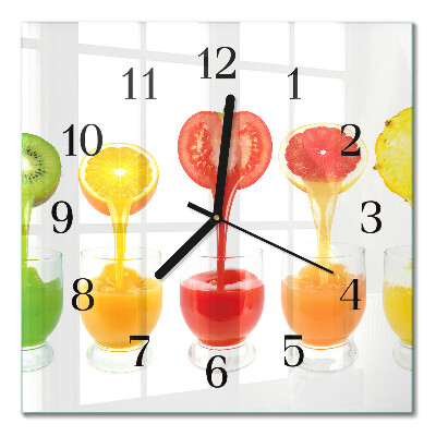Moderne wanduhr quadratisch Saft