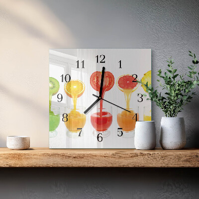 Moderne wanduhr quadratisch Saft