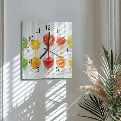 Moderne wanduhr quadratisch Saft